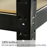 8 x T-RAX Black Metal Racking Units 75cm x 150cm x 30cm