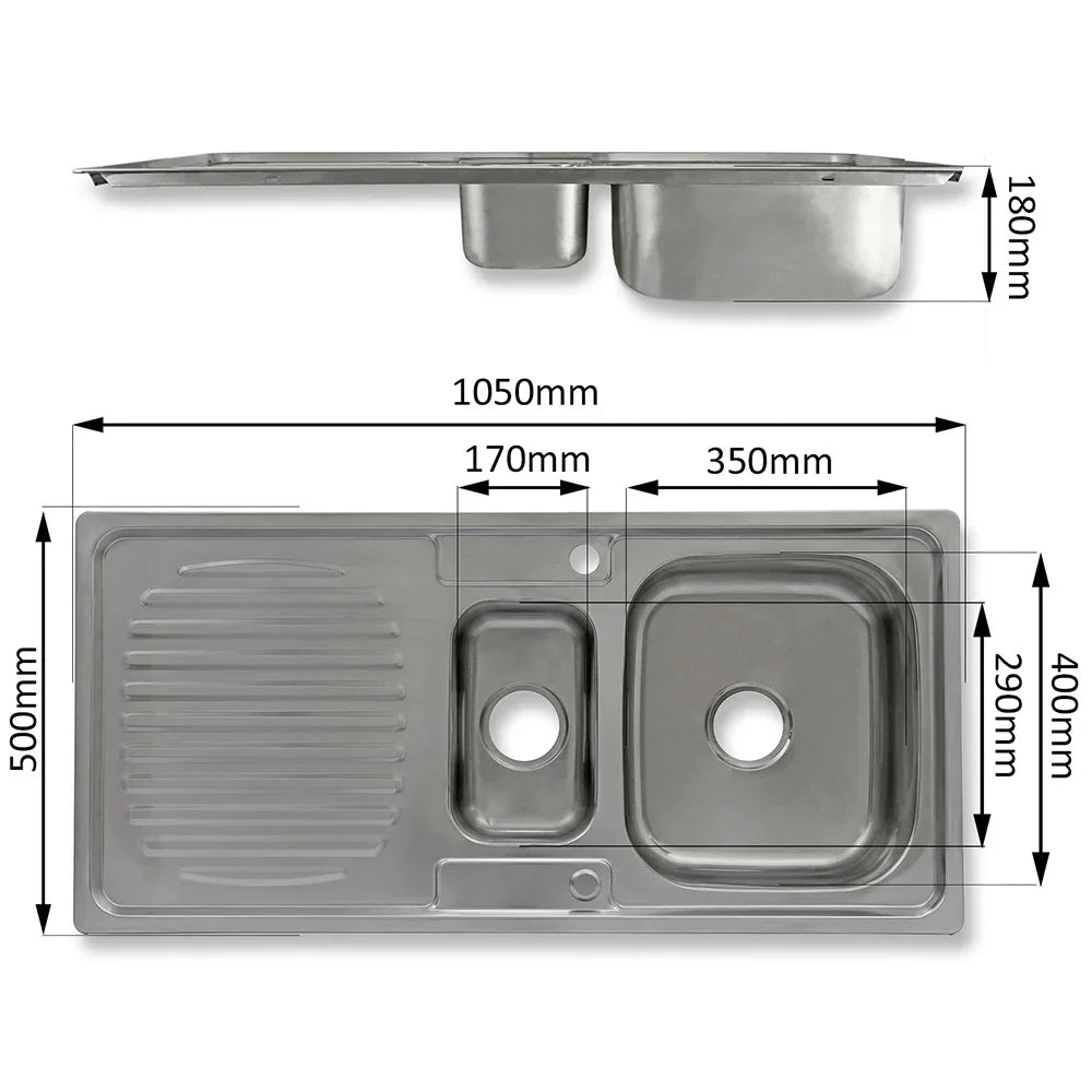 Kukoo Steel Sink and Rainbow Tap
