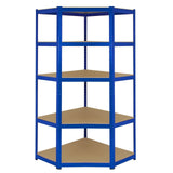 Monster Racking T-Rax Corner Storage Shelf Unit, Blue, 90cm Wide