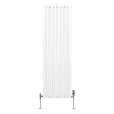 Oval Column Radiator & Valves - 1600mm x 480mm – White
