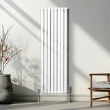 Oval Column Radiator & Valves - 1600mm x 480mm – White