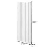 Oval Column Radiator & Valves - 1600mm x 600mm – White