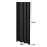 Oval Column Radiator & Valves - 1600mm x 600mm – Black