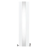 Flat Mirror Radiator & Valves - 1800mm x 425mm - White