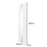 Flat Mirror Radiator & Valves - 1800mm x 565mm - White