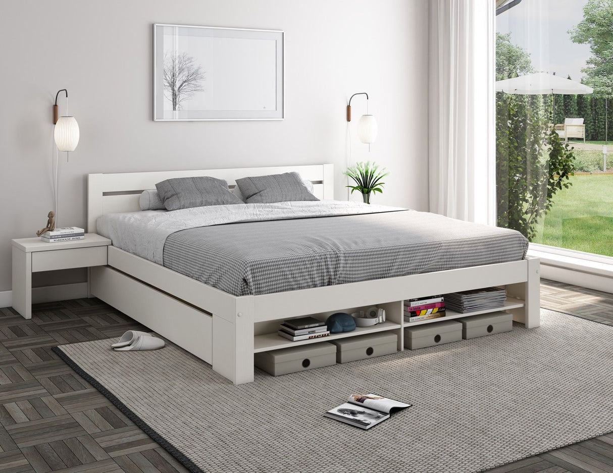 Noomi Pradis Kingsize Storage Bed White (FSC-Certified)