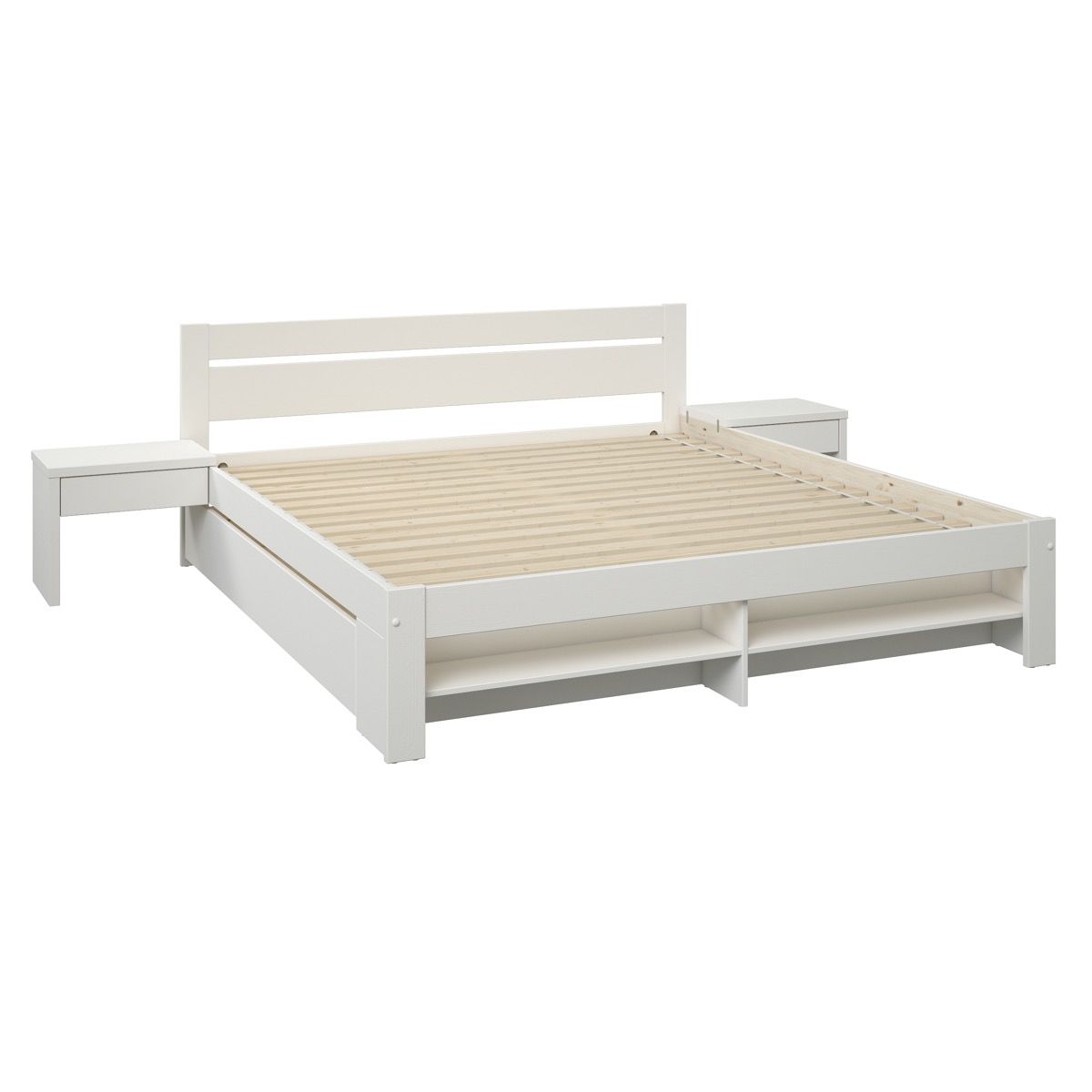 Noomi Pradis Double Storage Bed White (FSC-Certified)