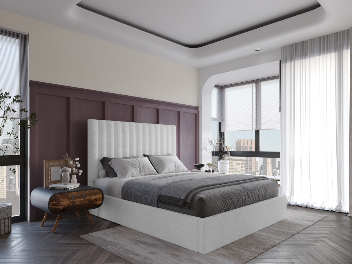 Flair Everley Kingsize Boucle Ottoman Bed Cream