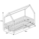Flair Explorer Single Play House Floor Bed with Rails Olive Green