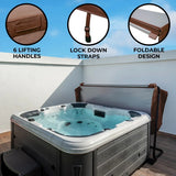 2.1m Hot Tub Spa Cover – Brown