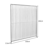 1.5m Dog Run Panel – 5cm Bar Spacing