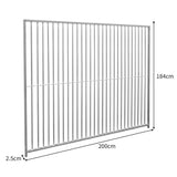 2m Dog Run Panel – 5cm Bar Spacing