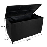 Rattan Storage Box 582L - Black