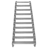 Adjustable 10 Section Galvanised Staircase - 900mm Wide