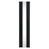 Flat Mirror Radiator - 1800mm x 425mm - Black
