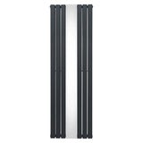 Flat Mirror Radiator - 1800mm x 565mm - Anthracite Grey
