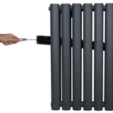 Oval Column Radiator – 1800mm x 480mm – Anthracite Grey