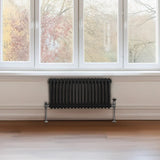 Traditional 2 Column Radiator - 300 x 832mm - Black