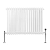 Traditional 2 Column Radiator - 600 x 832mm - White