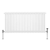 Traditional 2 Column Radiator - 600 x 1192mm - White