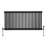 Traditional 2 Column Radiator - 600 x 1192mm - Black