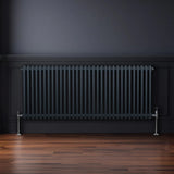 Traditional 2 Column Radiator - 600 x 1462mm - Anthracite Grey