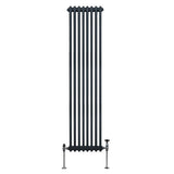 Traditional 2 Column Radiator - 1800 x 382mm - Anthracite Grey