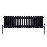Traditional 3 Column Radiator - 300 x 1012mm - Black