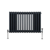 Traditional 3 Column Radiator - 600 x 832mm - Anthracite Grey