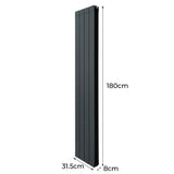 Aluminium Radiator – 1800mm x 315mm – Anthracite Grey
