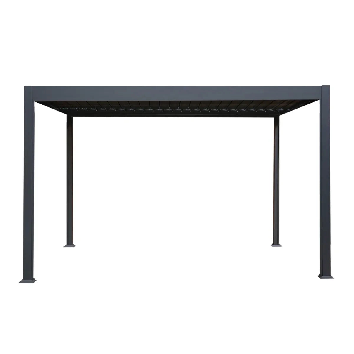 Anthracite Aluminium Pergola - 3m x 4m