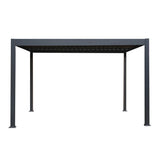 Anthracite Aluminium Pergola - 3m x 4m