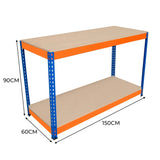 S-Rax 2 Tier Workbench - 150cm x 60cm x 90cm