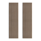 Acoustic Slat Wall Panels x 2 - Light Walnut