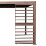 Wood Effect Aluminium Pergola Shutter Panel – 92cm Wide