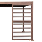Wood Effect Aluminium Pergola Shutter Panel - 123cm Wide