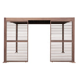 Wood Effect Aluminium Pergola Shutter Panel - 123cm Wide