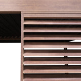 Wood Effect Aluminium Pergola Shutter Panel - 123cm Wide
