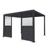 Anthracite Aluminium Pergola Shutter Panel - 123cm Wide