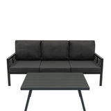 Aluminium 4 Piece Sofa Set - Anthracite Grey