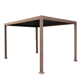 Wood Effect Aluminium Pergola 4m x 3m