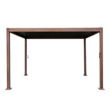 Wood Effect Aluminium Pergola 4m x 3m
