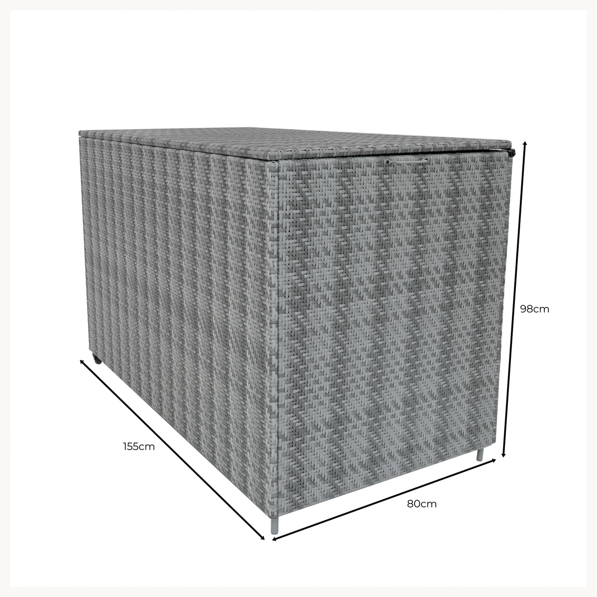 Rattan Storage Box 996L - Grey