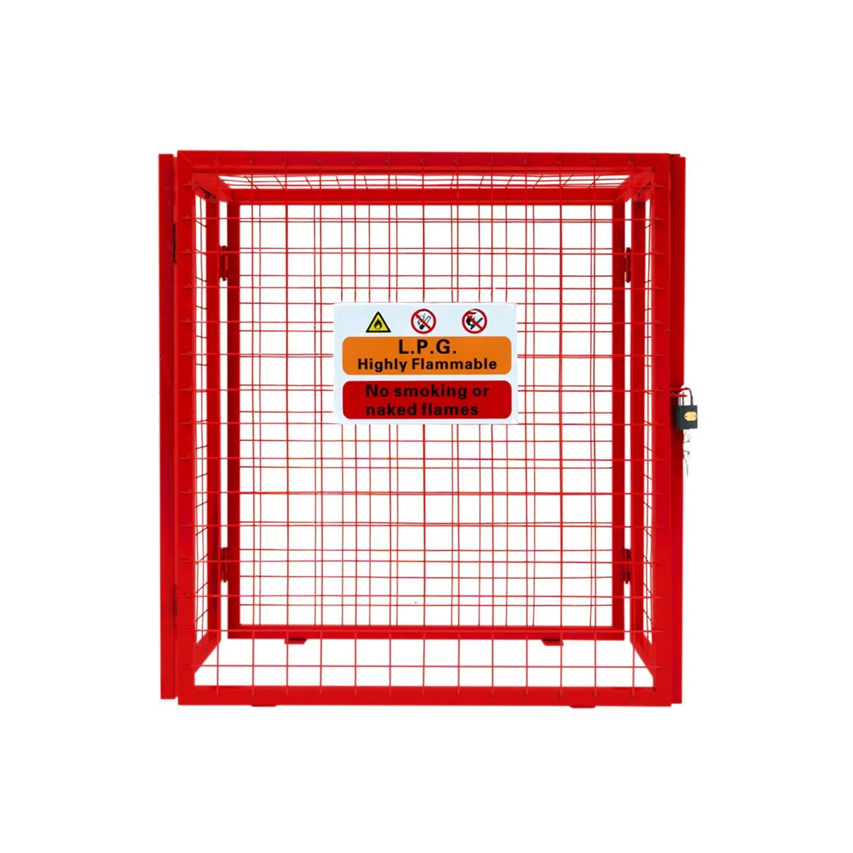 Red Gas Bottle Collapsible Mesh Cage - 90cm x 80cm x 43cm
