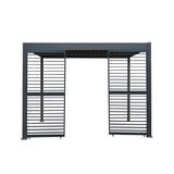 Anthracite Aluminium Pergola With 2 x Shutter Panels - 3m x 3m