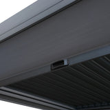 Aluminium Pergola With Anthracite Blinds & 2 Shutter Panels - 3m x 4m