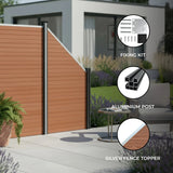 Composite Angled Fence Panel - Brown
