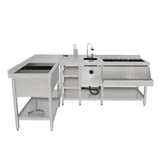 Deluxe Modular Cocktail Bar Station with Ice Well