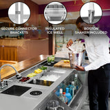 Deluxe Modular Cocktail Bar Station with Ice Well