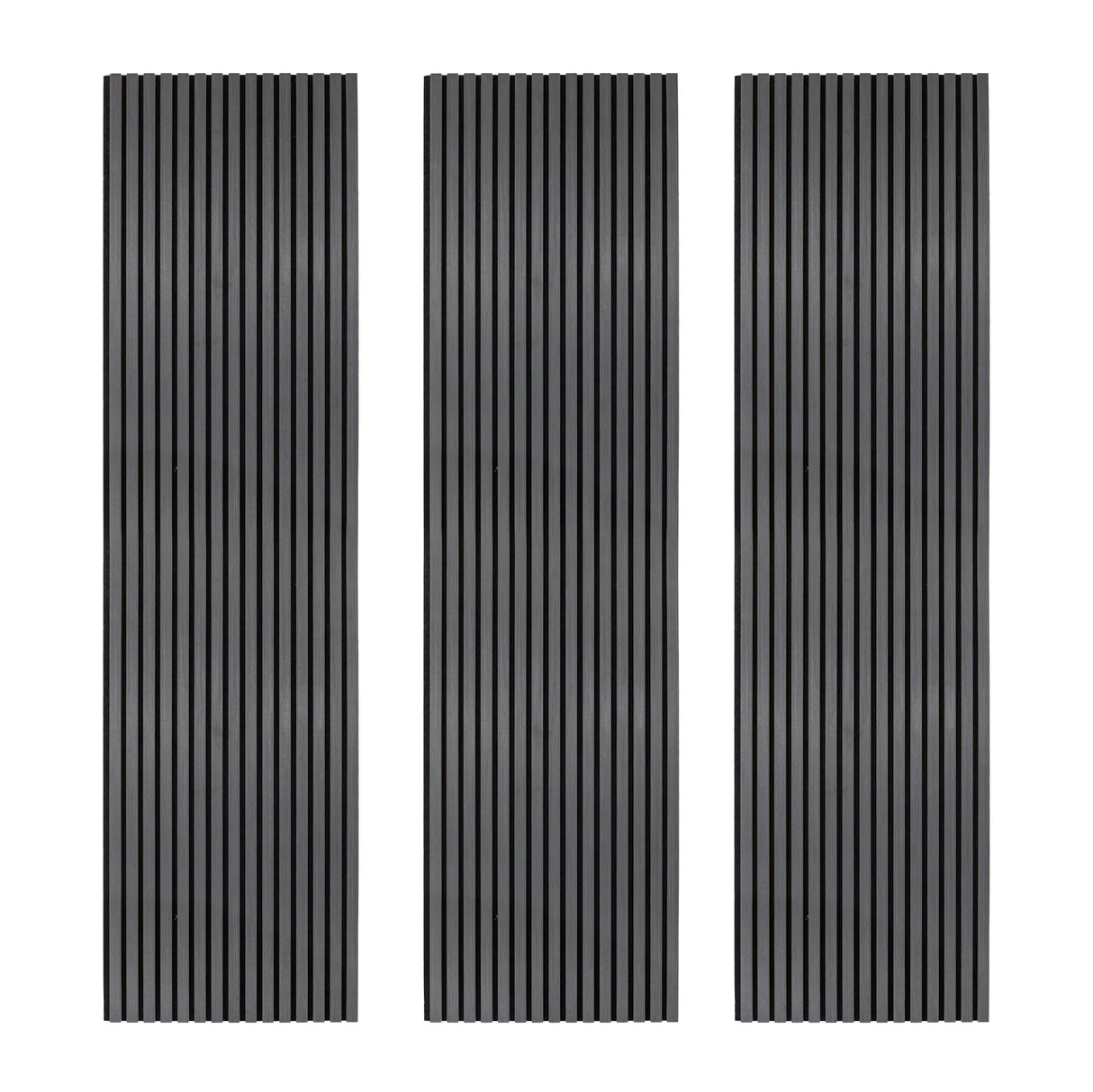 Acoustic Slat Wall Panels x 3 – Anthracite Grey
